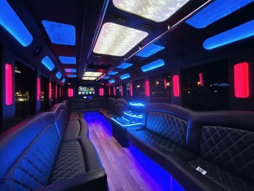 Memphis 35 Passenger Party Bus Interior